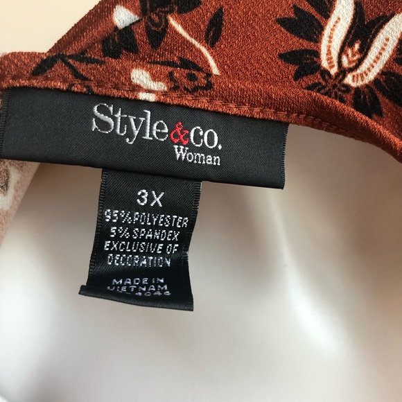 Harvest brown vintage bloom blouse NWT - Picture 5 of 6